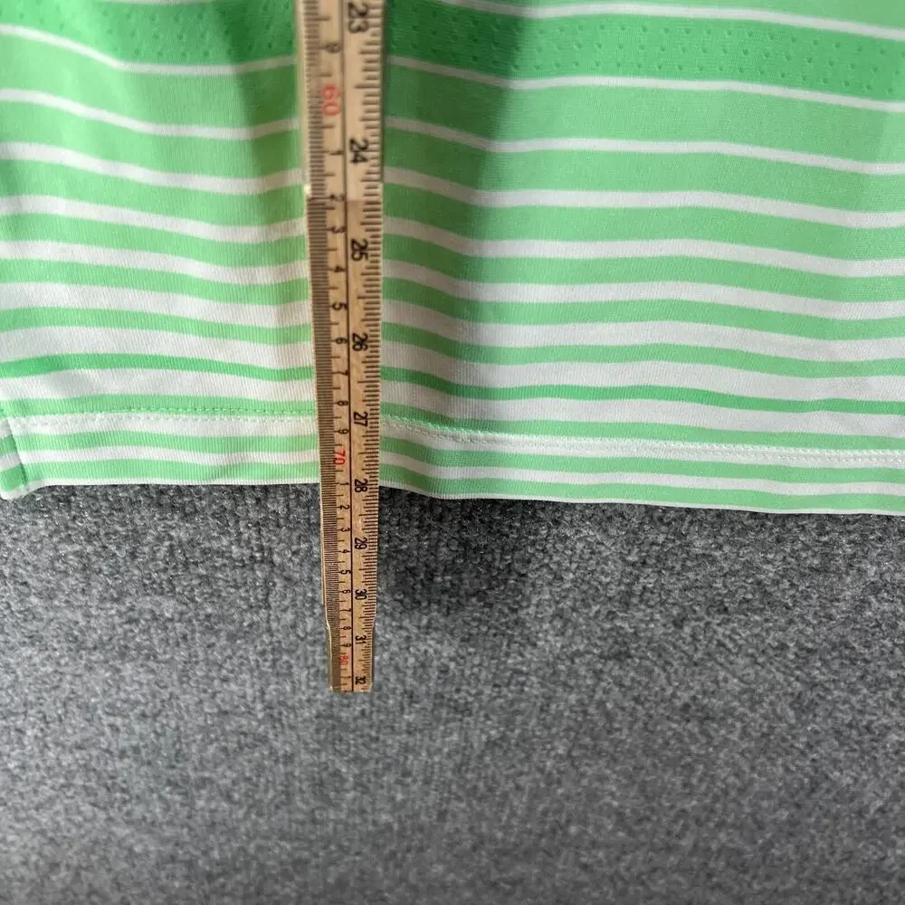 Nike Shirt Mens Small Green Golf Dri-Fit‎ Polo Shirt Golf Outdoor Striped